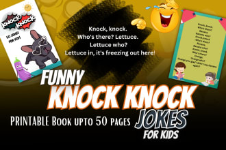 write hilarious jokes for any occasion or make a custom joke book for kids