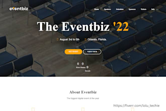 design an event website and party rental website