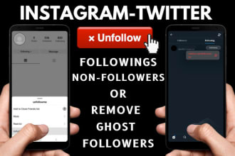 unfollow your instagram or twitter followings fast manually