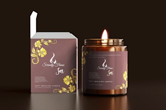do custom candle label and product label design