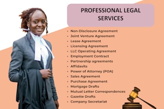 draft legal agreements, documents, and contracts