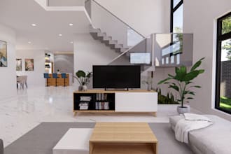 create interior design and  3d rendering