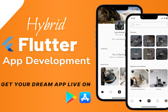 do custom mobile app development as flutter developer, ios android app developer