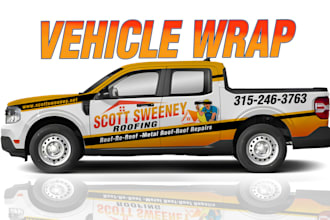 make eye catching car wrap, van wrap, vehicle wrap, truck wrap design