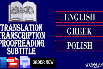 polish, greek and english translation