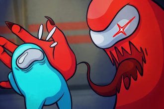 draw you a cartoon gaming thumbnail for youtube