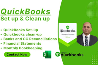 do quickbooks bookkeeping, setup, cleanup and reconciliation