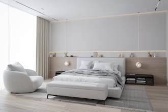 create a beautifully detailed, photorealistic render of your bedroom