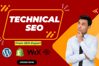 technical SEO for wordpress shopify wix and squarespace website
