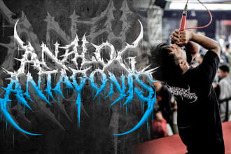 draw a metal, horror, dark logo