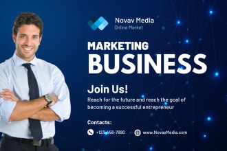design facebook cover, youtube banner, twitter or linkedin header