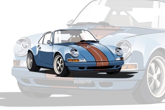draw vector art cartoon from your car or any vehicle