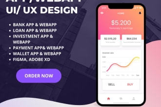 do fintech mobile app UI UX design, website UI UX design dashboard UI ux design