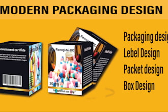 do medicine packet design, product packet design, pouch design and bag design