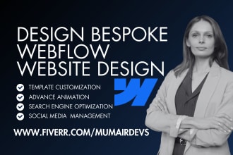 design or redesign webflow website figma to webflow website development expert