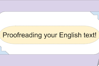 proofread your english text for you