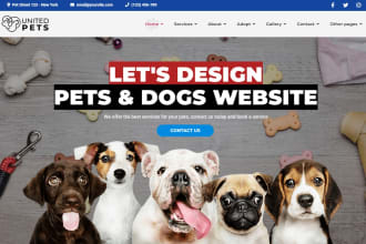 create pet care, puppies, cats and dogs wordpress website
