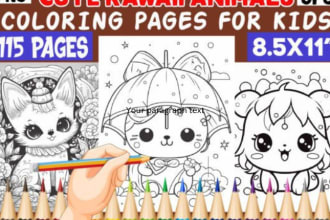 gave you a cute kawaii animals coloring pages