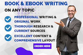 write an original, unique, creative, and sellable book or ebook on any topic