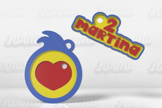 convert keychain for 3d printing stl file 2d a 3d, logo