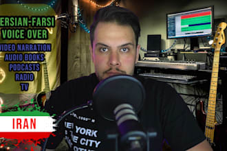 do voiceover persian farsi of iran and english and turkish and editing videos