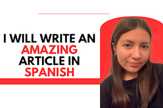 write an amazing article in spanish