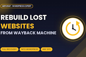 manually rebuild website from wayback machine archive org into wordpress