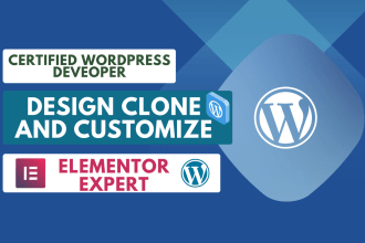 create wordpress website design or figma to wordpress using elementor
