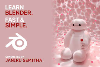 teach blender 3d via online lessons and recorded tutorials