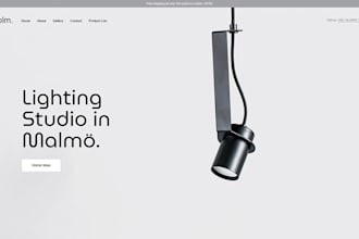 do lighting company website design