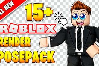 make a custom professional roblox render poses for you