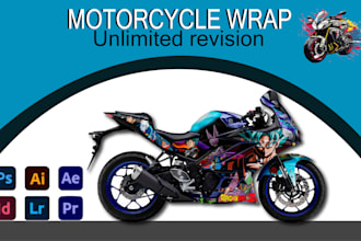 do undefined motorcycle sticker wrap design in vector