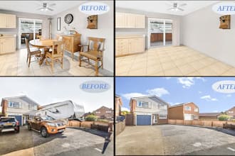 do hdr real estate photo editing, retouching, virtual staging