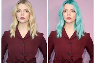 remove background or change color of hair in photoshop