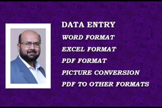 do data entry, typing work job, copy paste, data convert