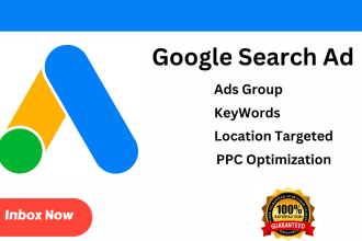 set up google search ads, PPC and SEO
