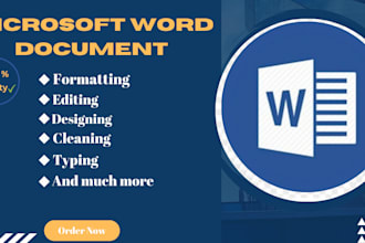 format, design, edit and create microsoft word document