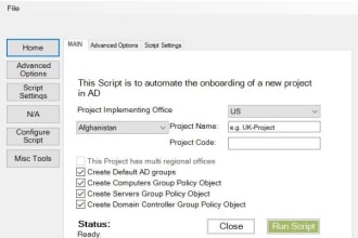 automate active directory tasks using powershell scripting