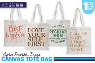 design canvas tote bag, paper bag, shopping bag