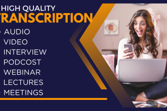 transcribe audio and do video transcription within 24 hours