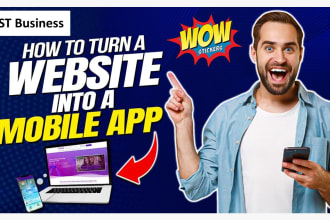 convert your website into a pro ios, android app with a control panel