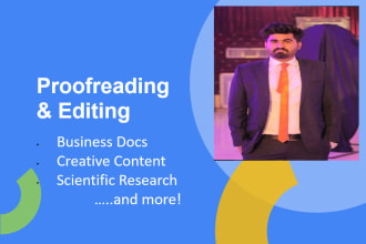 edit, proofread, or rewrite anything written in english