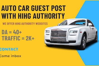 write and publish auto car guest post on high authority blog