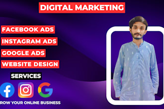 setup facebook ads campaign, and social media management