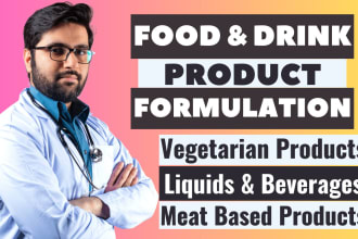 formulate a food products, energy drinks, vitamins and nutritional supplements