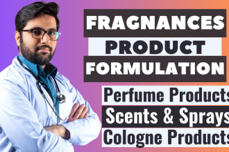 make product formulations of fragrances, perfumes, odors, aroma, aura and scents