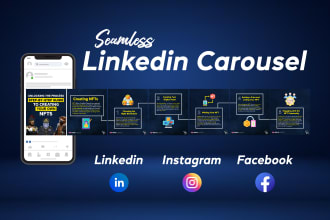design attractive social media, instagram and linkedin carousels