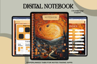 design hyperlinked digital planner for your etsy store