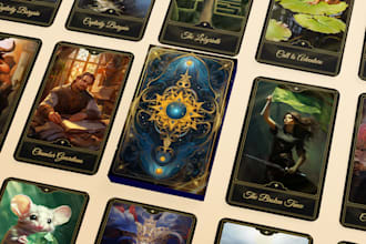 design tarot, oracle, zodiac or playing cards with custom artwork