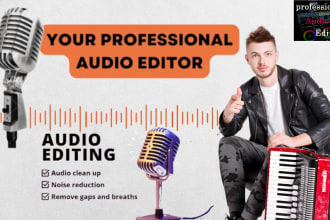edit, clean, repair, remove background noise, wind, and echo, and fix your audio